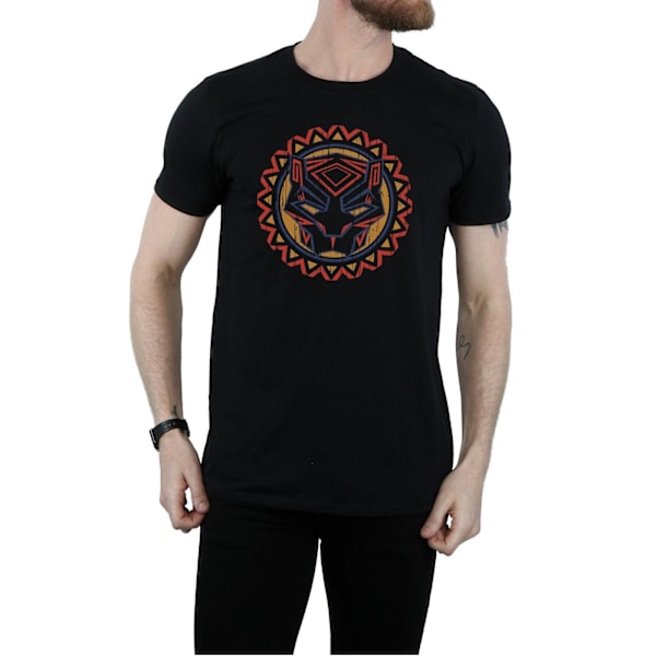 Marvel Herr Svart Panther Tribal Panther Icon T-shirt L Svart Black L