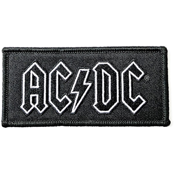 AC/DC-logotyp strykjärnsmärke One Size Svart/Vit Black/White One Size