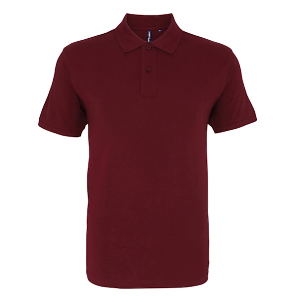 Asquith & Fox Herr Klassisk Polotröja i Ekologisk Bomull M Bourgogne Burgundy M