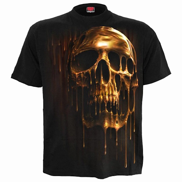 Spiral Direct Unisex Vuxen Dripping Gold T-Shirt M Svart Black M