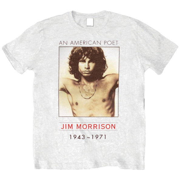 The Doors Unisex Adult American Poet T-Shirt XXL Vit White XXL