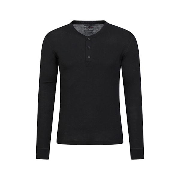 Mountain Warehouse Merino Ull Henley Termisk Topp L Svart Black L