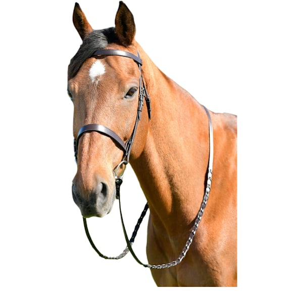 Kincade Classic Läder Häst Flat Hunt Bridle Med Tyglar Cob B Brown Cob