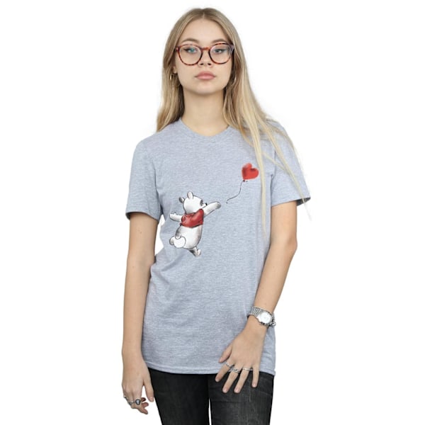 Winnie the Pooh Dam/Damer Ballong Pojkvän T-shirt S Sport Sports Grey S