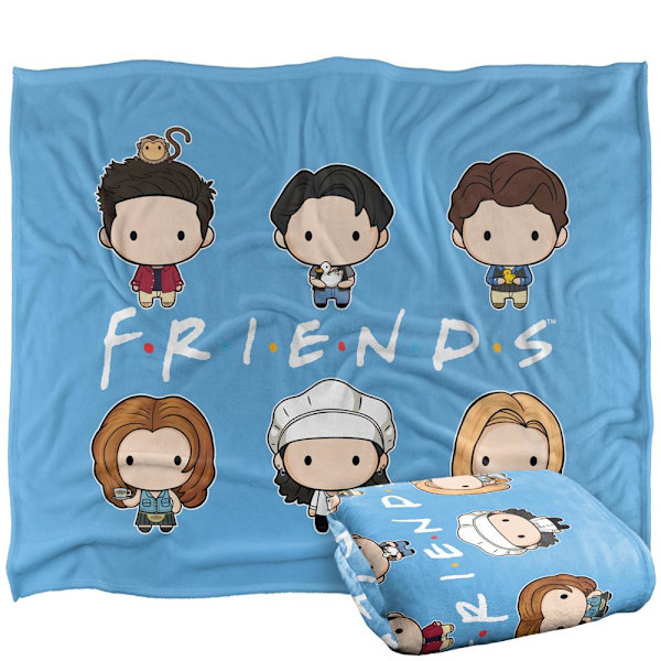 Friends Chibi Filt En Storlek Flerfärgad Multicoloured One Size