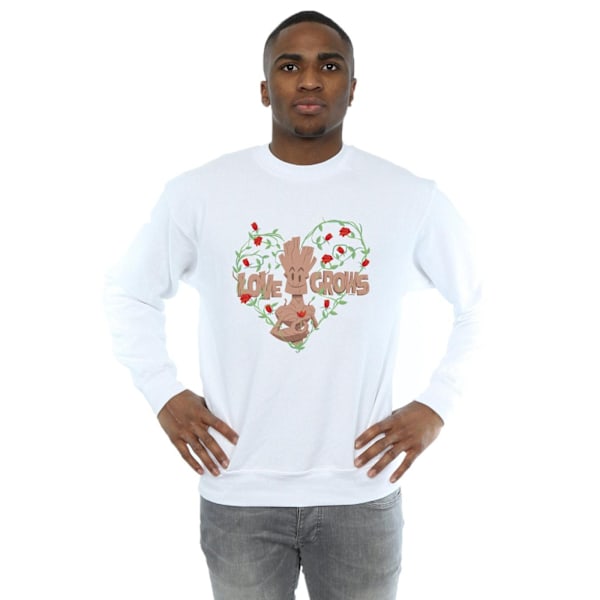 Marvel Mens Groot Love Grows Sweatshirt 3XL Vit White 3XL