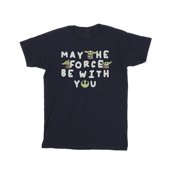 Star Wars The Mandalorian Grogu May The Force Be With You Navy Blue L