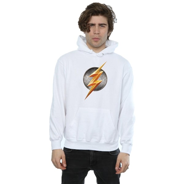 DC Comics Justice League Movie Flash Emblem Hoodie 3XL Vit White 3XL