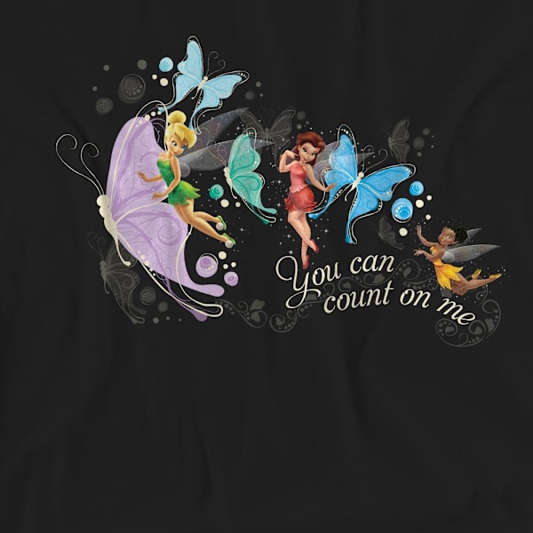 Disney Fairies Unisex Vuxen You Can Count On Me Tingeling & R Black XL