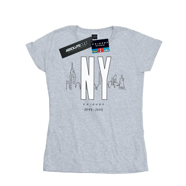 Friends Dam/Kvinnor NY City Bomull T-shirt S Sports Grey Sports Grey S