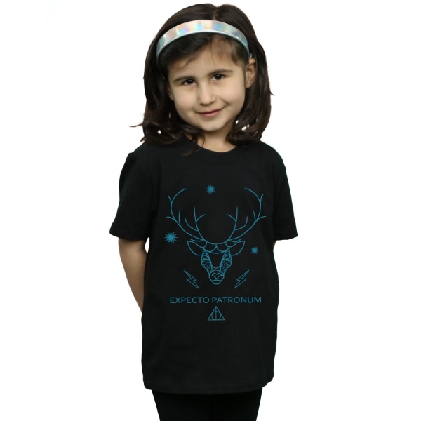 Harry Potter flickor Expecto Patronum bomull T-shirt 5-6 år Bl Black 5-6 Years