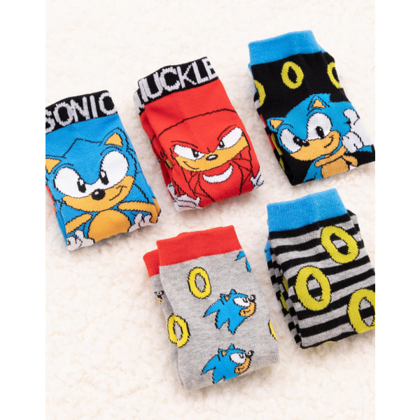 Sonic The Hedgehog Boys Socks Set (5-pack) 12,5 UK Child-3,5 Blue/Red/Grey 12.5 UK Child-3.5 UK Child
