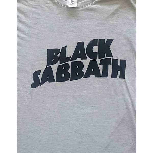 Black Sabbath Unisex Vuxen Wavy Bomull Logotyp T-shirt L Grå Grey L
