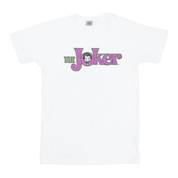 DC Comics Boys The Joker Crackle Logo T-Shirt 9-11 år Vit White 9-11 Years