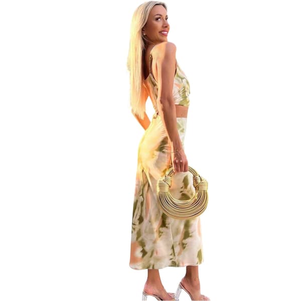 AX Paris Dam/Kvinnor Marmor Polyester Asymmetrisk Cut Out Midi Multicoloured 16 UK