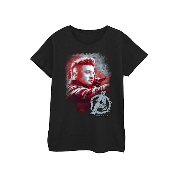 Marvel Womens/Ladies Avengers Endgame Hawkeye Borstad Bomull T-Shirt Black L