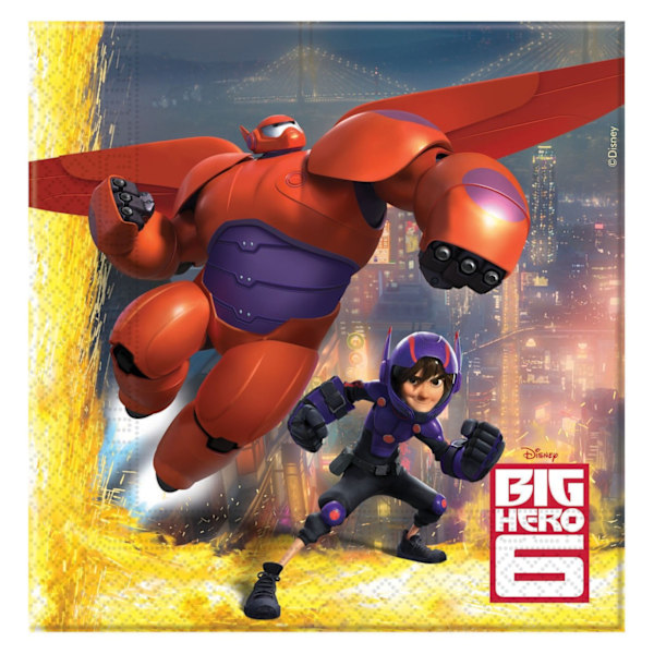Big Hero 6 Servetter i papper (20-pack) One Size Röd/Blå/Gul Red/Blue/Yellow One Size
