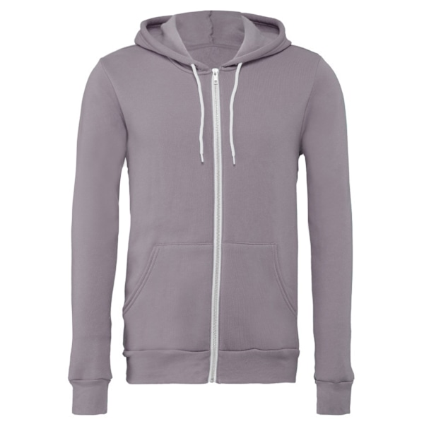 Canvas Unisex Dragkedja Polycotton Fleece Huvtröja / Huva Storm Grey 2XL