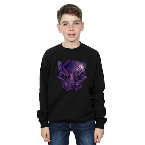 Marvel Boys Avengers Infinity War Black Panther Geometrisk Sweatshirt Black 9-11 Years