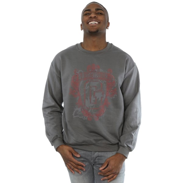 Harry Potter Herr Gryffindor Lejon Crest Sweatshirt L Charcoal Charcoal L