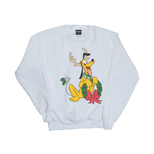Disney Herr Pluto Jul Ren Sweatshirt 4XL Vit White 4XL
