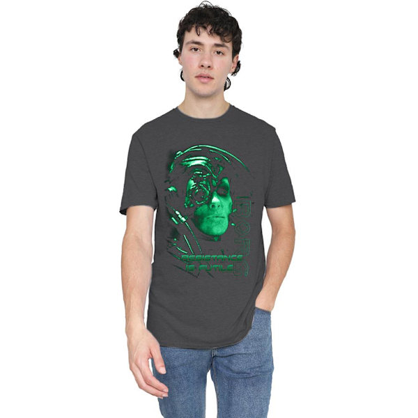 Star Trek Unisex Vuxen Resistance is Futile T-Shirt S Gråmelerad Charcoal S