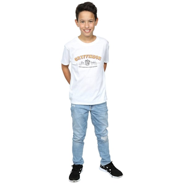 Harry Potter Pojkar Gryffindor Team Quidditch T-shirt 9-11 år White 9-11 Years