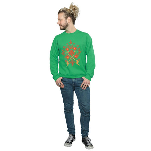 Harry Potter Jul Fair Isle Sweatshirt M Irländsk Grön Irish Green M