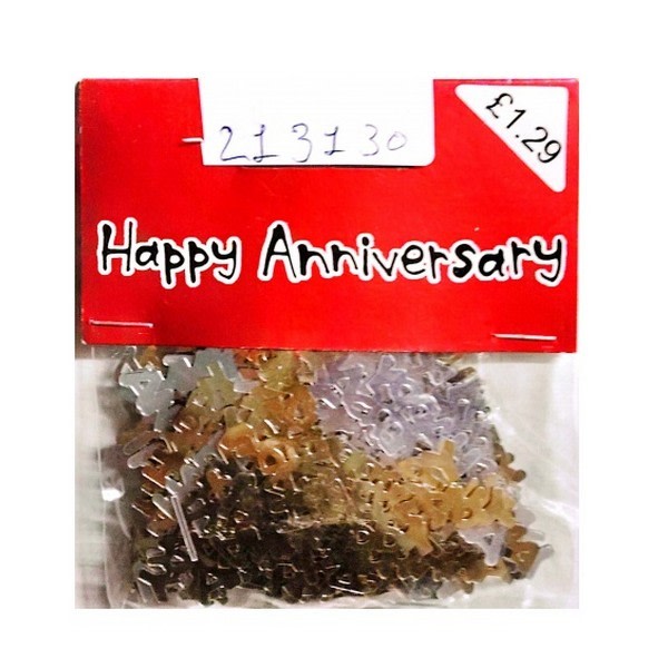 Cut Out Anniversary Confetti One Size Guld/Silver Gold/Silver One Size