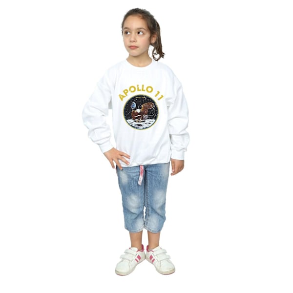 NASA Girls Classic Apollo 11 Sweatshirt 9-11 år Vit White 9-11 Years