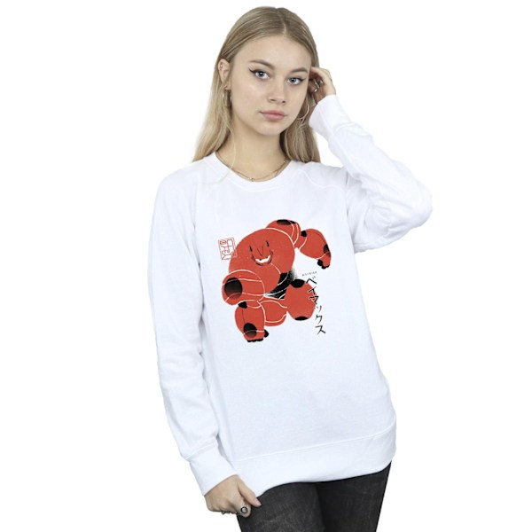 Disney Dam/Kvinnor Big Hero 6 Baymax Suite Pose Sweatshirt S White S