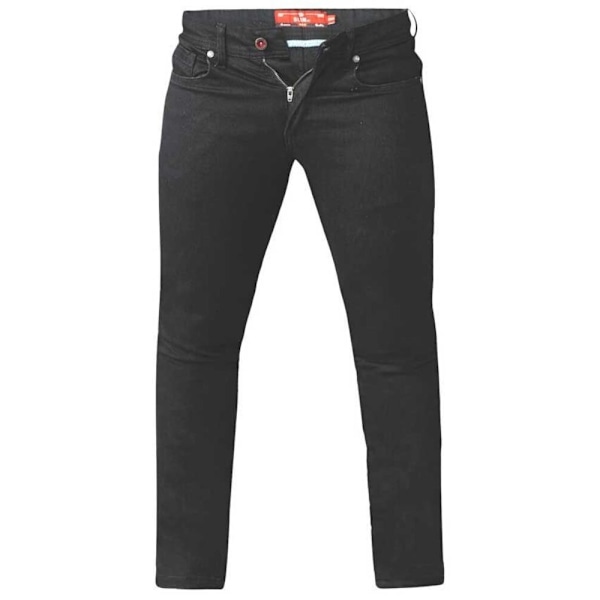 Duke Herr D555 Claude Stretch Stretch Kingsize Jeans 50XL Svart Black 50XL