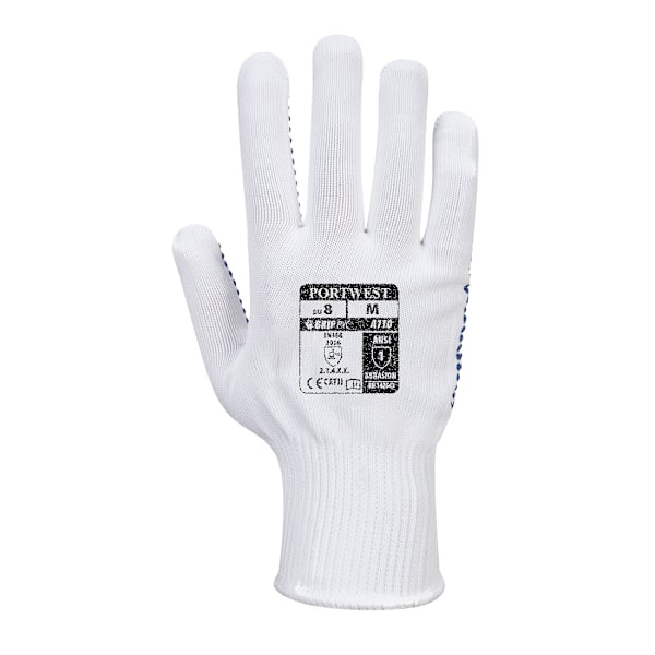 Portwest Unisex Vuxen A110 Prickiga Grepphandskar M Vit/Blå White/Blue M