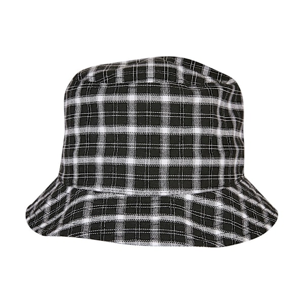 Flexfit Unisex Checked Bucket Hat One Size Svart/Grå Black/Grey One Size