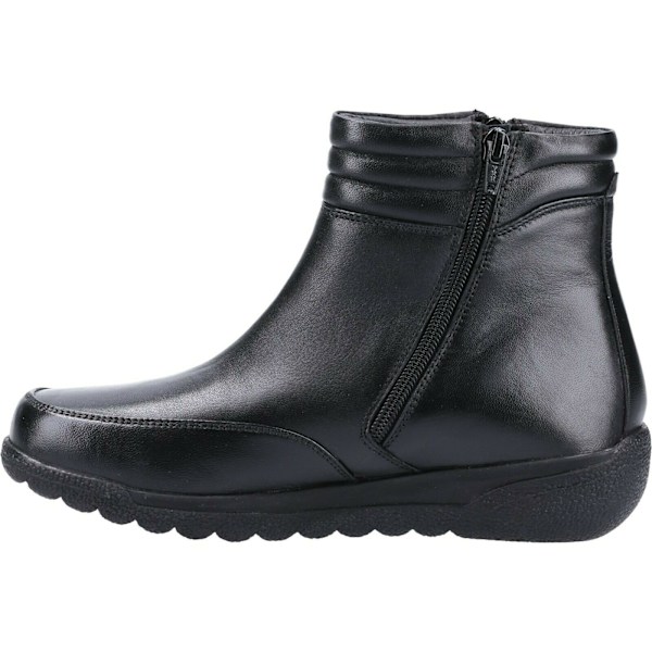 Fleet & Foster Dam/Dam Morocco Twin Zip Läder Ankel Boo Black 3 UK