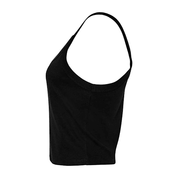 Bella + Canvas Dam/Kvinnor Spaghetti Linne L Enfärgad B Solid Black L