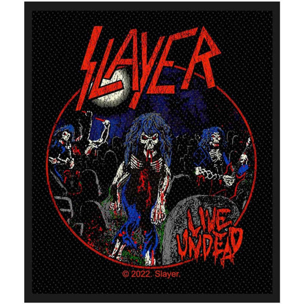 Slayer Live Undead Standard Patch 100 mm x 100 mm Svart/Röd/Blå Black/Red/Blue 100mm x 100mm