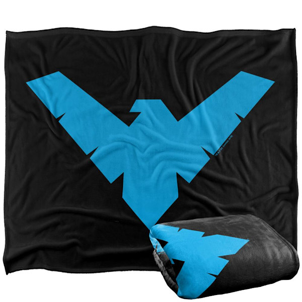 Batman Logo Nightwing Filt En Storlek Flerfärgad Multicoloured One Size