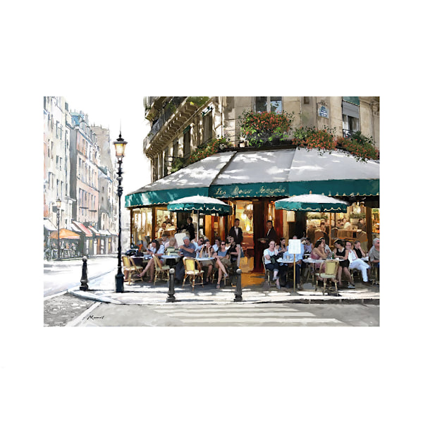Richard Macneil Corner Cafe Pappersposter 40cm x 30cm Flerfärgad Multicoloured 40cm x 30cm