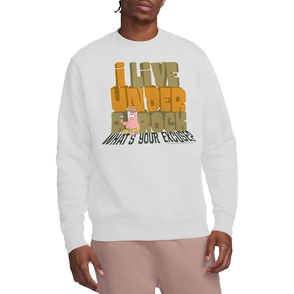 SvampBob Fyrkant Unisex Vuxen What´s Your Excuse? Sweatshirt White XL