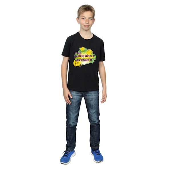 Marvel Boys Hulk Incredible Avenger T-shirt 12-13 år Svart Black 12-13 Years