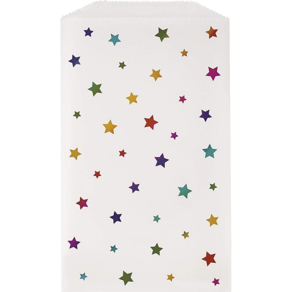 Unik Party Rainbow Stars Foil Treat Bag (paket med 4) One Size White/Multicoloured One Size