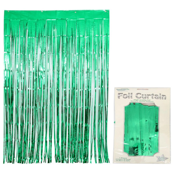 Ekträdsfolie Metallic Dörrgardin En Storlek Grön Green One Size