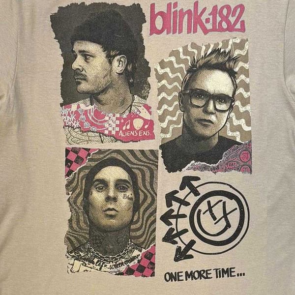 Blink 182 Unisex Vuxen One More Time Band T-shirt S Sand Sand S