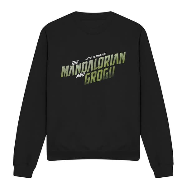 Star Wars Mandalorian Unisex Vuxen Grogu Wave Logo Långärmad Black S