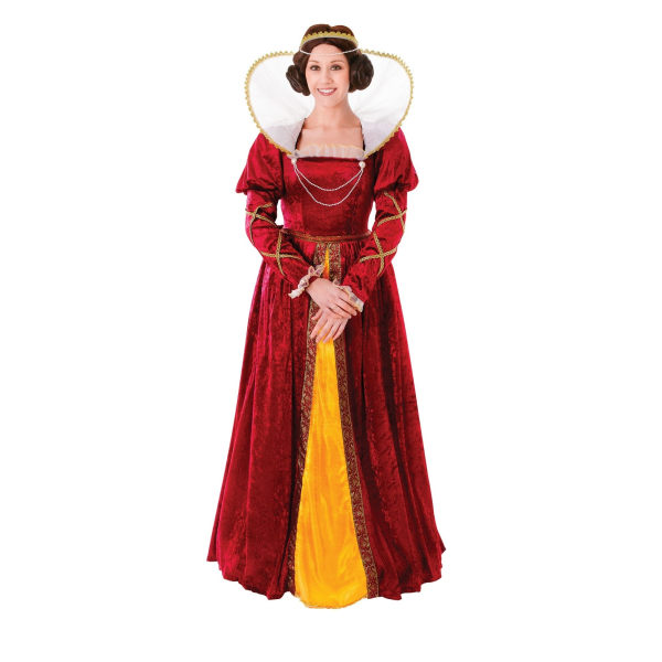 Bristol Novelty Womens/Ladies Queen Elizabeth I Costume One Siz Red/Gold One Size