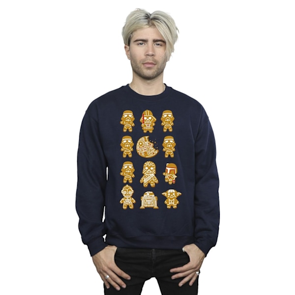 Star Wars Mens Episode IV: A New Hope 12 Pepparkakströja Navy Blue 4XL