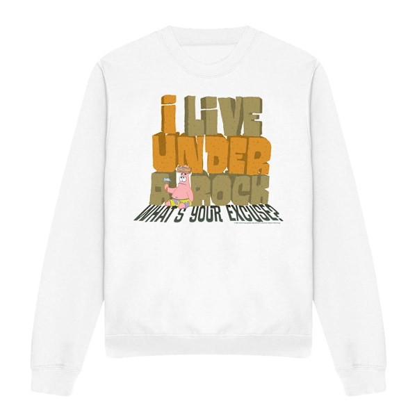 SvampBob Fyrkant Unisex Vuxen What´s Your Excuse? Sweatshirt White XL