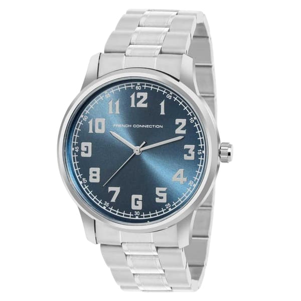 French Connection Herr Logo Armbandsur En Storlek Teal Blå/Silver Teal Blue/Silver One Size