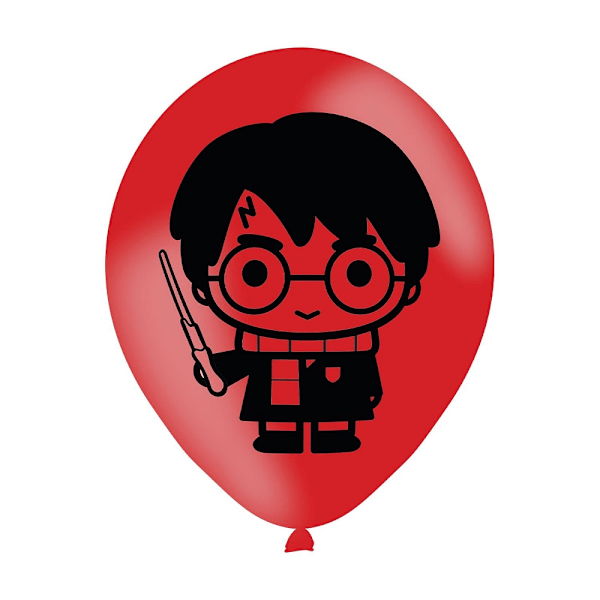 Harry Potter Latextryckta Ballonger En Storlek Röd/Svart Red/Black One Size